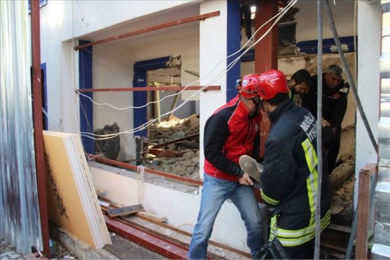 Bodrum’da inşaat çöktü 5 işçi yaralandı