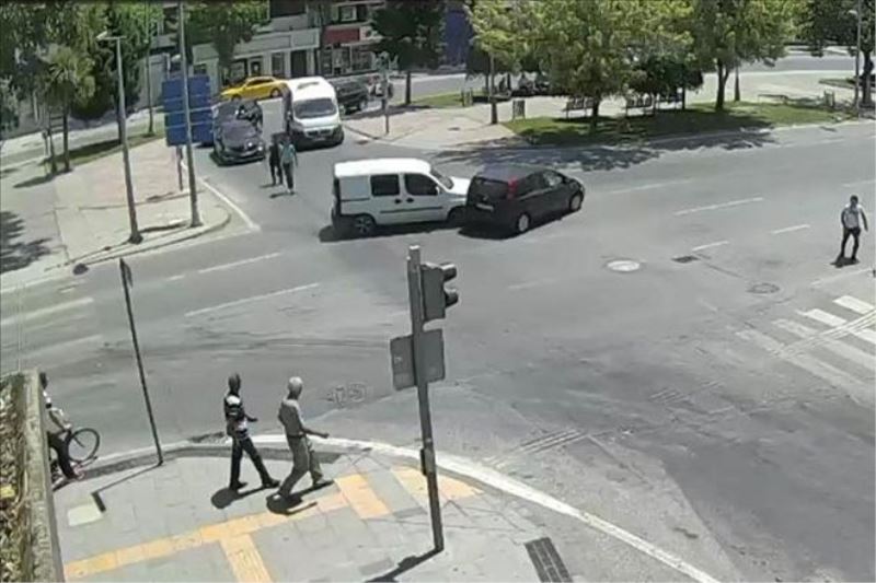 Sakarya’da meydana gelen trafik kazaları kamerada