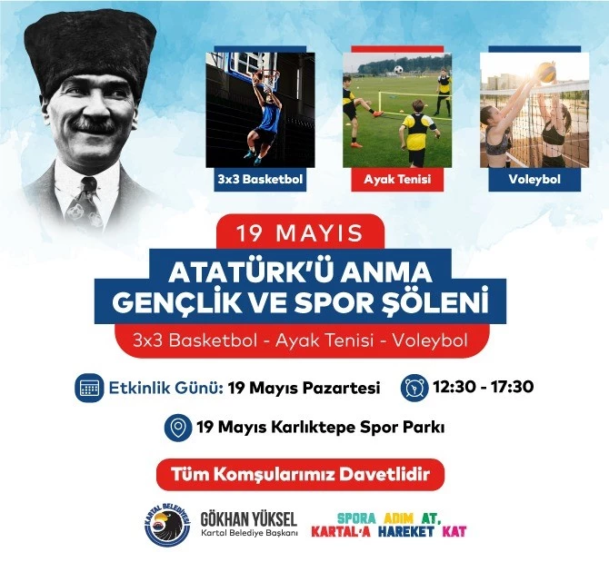 Kartal Belediyesi’nden 19 Mayıs’a yakışır kutlama: Spor ve sanatla dolu bir bayram
